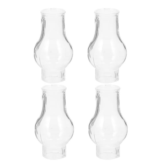 FRCOLOR 4pcs Glass Buddha Oil Lamp Shade for Home Transparent Small Lampshade Protects Flame