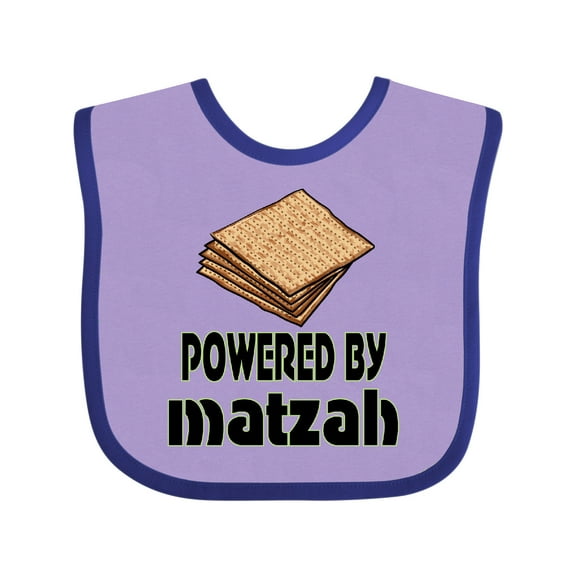 Inktastic Funny Passover Powered by Matzah Boys or Girls Baby Bib
