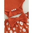thumbnail image 6 of Canis Newborn Baby Girls Cotton Tops Romper Floral Pants 3Pcs Outfits Set Clothes, 6 of 8
