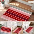 thumbnail image 5 of Red Striped Bathroom Mats 2x3 FT, Non Slip Small Kitchen Mat, Modern Minimalist Gradient Lines Country Washable Soft Backed Front Door Throw Rugs Non-Shedding Indoor Outdoor Doormat for Entryway Sink, 5 of 8