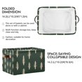 thumbnail image 2 of Yayeee 2 Pack Canvas Storage Basket with Handles for Shelves Fabric Bins Closet Organizer, Beige Plants, 2 of 8
