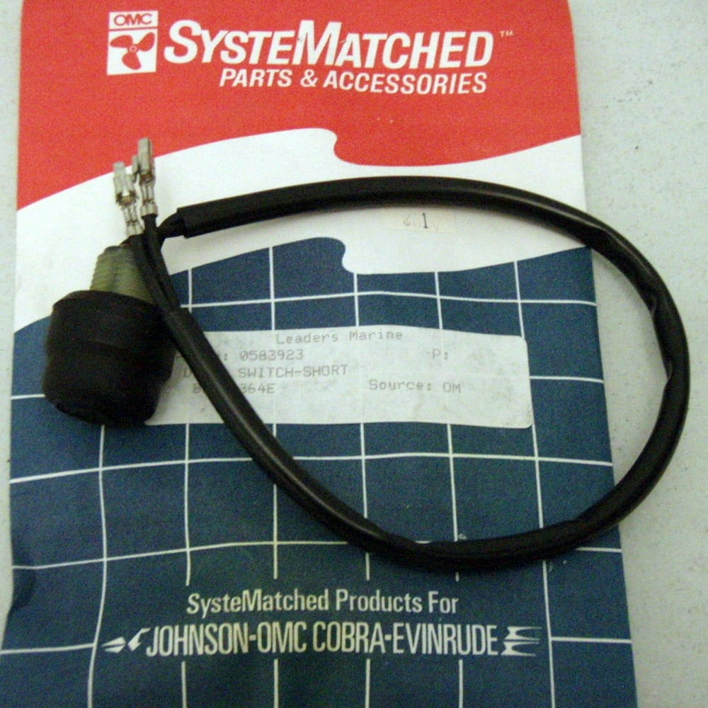 Johnson/Evinrude/OMC New OEM Tiller Handle Stop/Kill Switch 583923