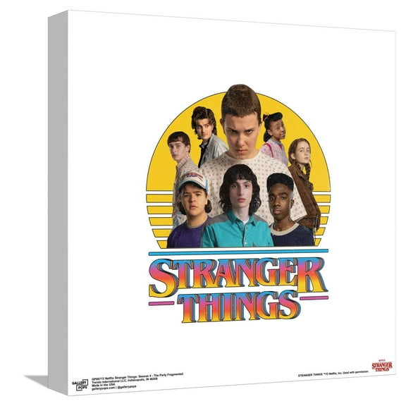 Gallery Pops Netflix Stranger Things: Season 4 - The Party Fragmented Canvas Wall Art, Unframed Version, 12" x 12"