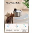 thumbnail image 3 of Fuente de agua para gatos FEELNEEDY inalámbrica de acero inoxidable, 4 litros, 3 of 7