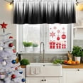 thumbnail image 5 of 2 Pack Valances for Window, Black White Short Curtains for Kitchen Bedroom Living Room, Modern Geometric Abstract Gradient Striped Rod Pocket Small Window Treatment Valance Drapes 54 x 18 Inch, 5 of 8