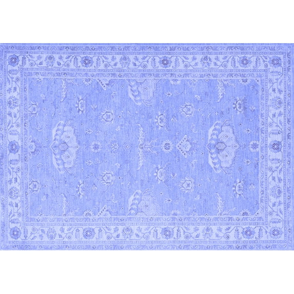 Ahgly Company Indoor Rectangle Oriental Blue Traditional Area Rugs, 2' x 4'