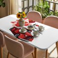 thumbnail image 3 of Red Valentine's Day Table Cloths for 4 Foot Rectangle Tables, Love Heart Truck Romantic Valentines Patio Waterproof Elastic Fitted Tablecloths, Washable Rectangular Table Cover for Camping, 3 of 8