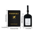 thumbnail image 4 of Funda para pasaporte PU Unisex para viajes (juego de etiquetas de equipaje con soporte para pasaporte negro) Sywqhk Para Estrenar, 4 of 4