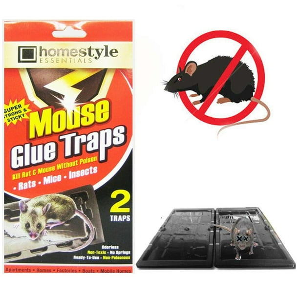 4 Pc Jumbo Size Glue Sticky Trap Rat Mouse Snake Trays Peanut Scent Pest Control Walmart Com