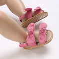 thumbnail image 4 of CZHQWE Soft Sole Baby Shoes Baby Girls' Shoes Baby Girls Sandals Summer Shoes Outdoor First Walker Toddler Girls Shoes For Summer Hot Pink 6-12 Months, 4 of 5