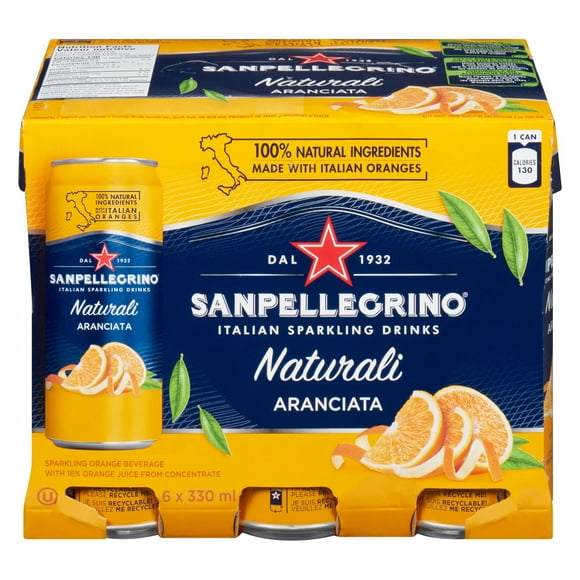 San Pellegrino Naturali Aranciata 6 x 330mL 6 x 330mL