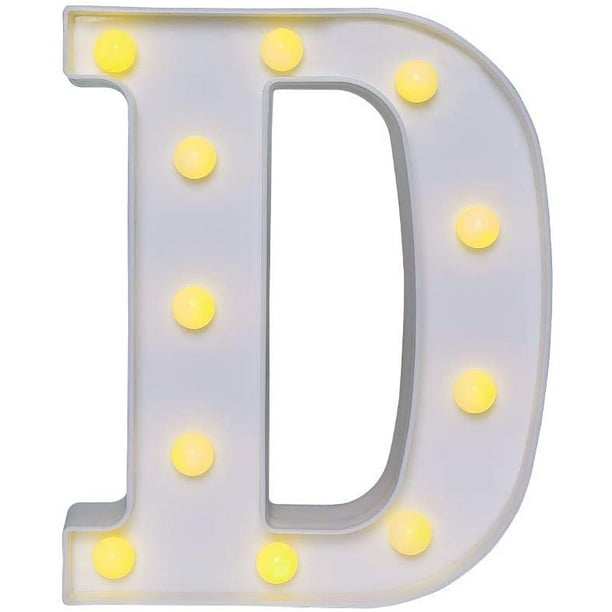 Large Letters For Wall Decor Led Alphabet Light Up Marquee Number Sign Lamps With Remote Wedding Birthday Party Battery Powered Lamp Home Bar Decoration Com - Big Letters For Wall With Lights
