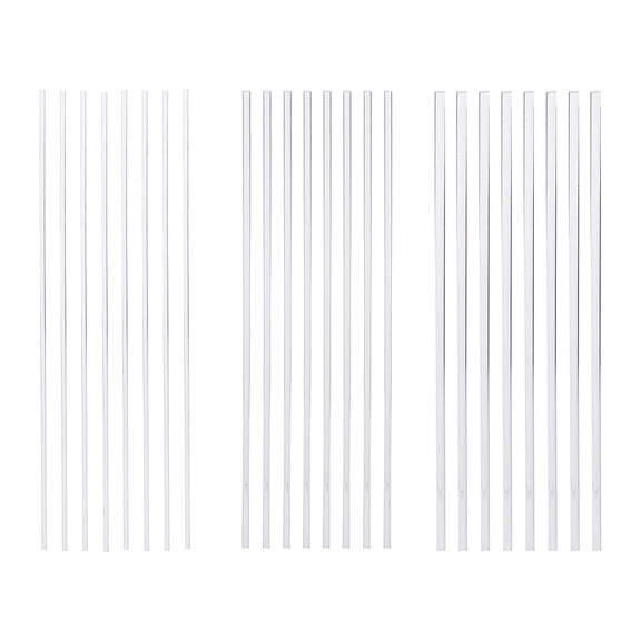 24Pcs 3 Sizes Bar Acrylic Support Rods for DIY Crafts Transparent Clear Round Dowel Sticks