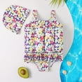 thumbnail image 3 of PEYAN 0-6T Toddler Baby Float Swimsuit Buoyancy Sticks for Girls One Piece Floating Swim Vest Training Swimwear + Cap, 3 of 7