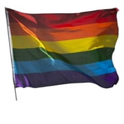 Friendly Rainbow Flag Bisexual Transgender Pride Banners Polyester Rainbow Flag