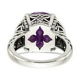 thumbnail image 6 of Shey Couture Sterling Silver with 14K Accent Antiqued Cushion Amethyst Ring, 6 of 7