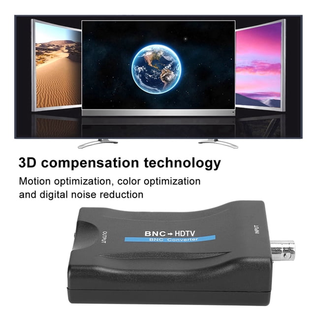 Convertidor de Bnc A HDTV, Convertidor de 1080p/720p Bajo Consumo de Baja Potencia para la Señal