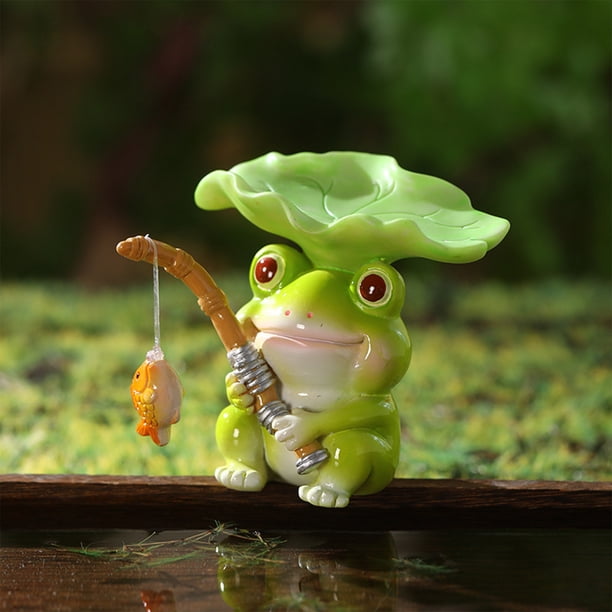 Desktop Decorations Cute Animals Fishing Shape Cartoons Novelty Gift Resin Decorations Desktop Ornaments Small Gifts With glue 2ml