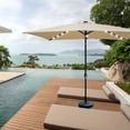 thumbnail image 1 of Outdoor Patio Umbrella 10 Ft x 6.5 Ft Rectangular with Crank Weather Resistant UV Protection Water Repellent Durable 8 Sturdy Aluminuim Ribs with Push Button Tilt&Crank, Market Outdoor Table Umbrella, 1 of 7