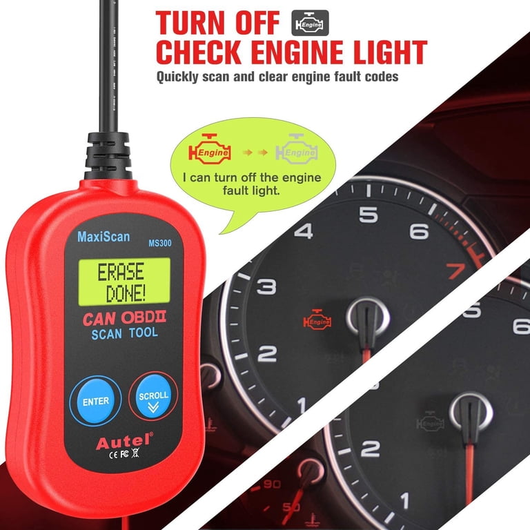 XpertAuto C302 OBD2 Scanner - Code Reader For Check Engine Light, CAN Diagnostic Tool