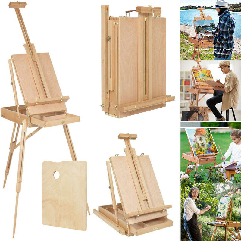 French Easel Sketch Box Portable Tripod Display Art&Craft Artist Studio