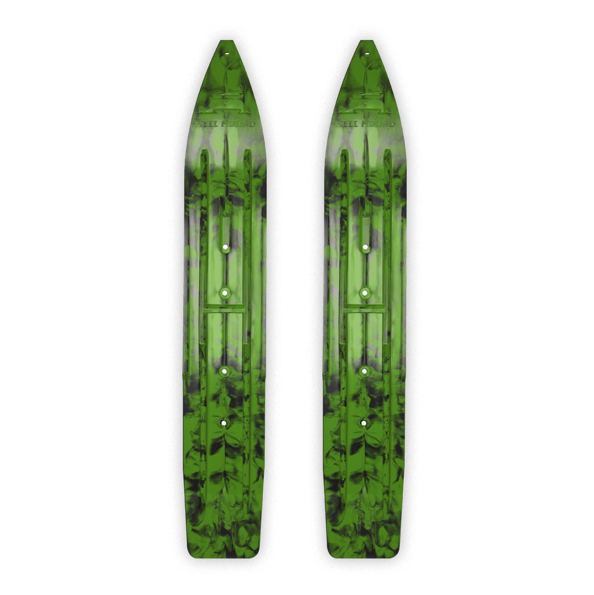 SLYDOG SKIS Hell Hound Ski Black, Green #310054 by SLYDOG SKIS