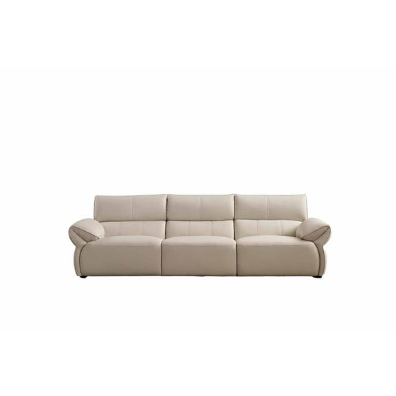 American Eagle EK-D833-IV-4S Ivory Italian Top Grain Leather Extra Long Sofa