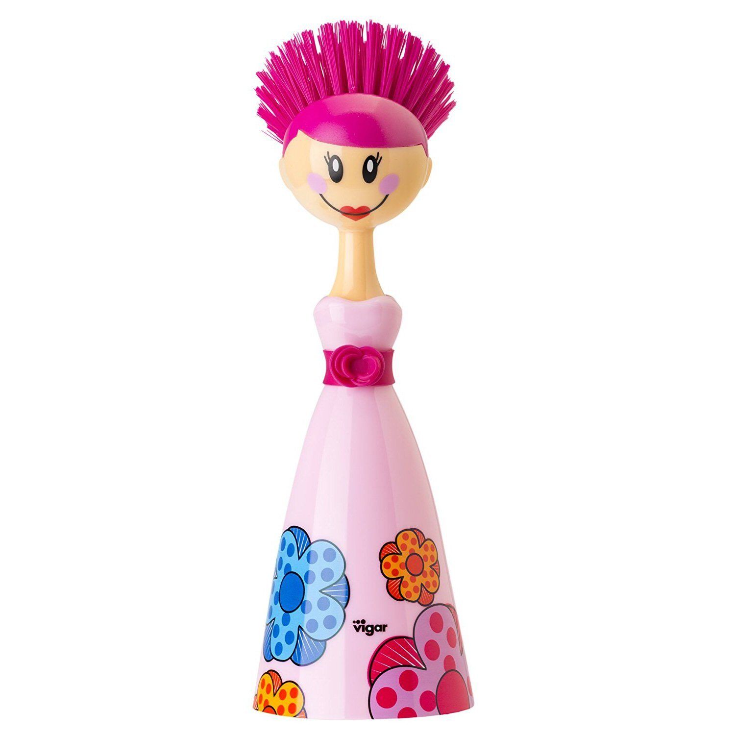 Vigar Dolls Pinky Dish Washing Brush with Dress Stand