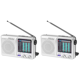 thumbnail image 1 of Radio Digital Bolsillo Doble Banda SW/AM/FM Pantalla LCD (KK9 Plateado), 1 of 4