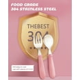 thumbnail image 5 of 10 pcs Toddler Utensils, Stainless Steel Toddler Silverware Set with Round Handle, Baby Forks for Self Feeding, 5 Toddler Forks and 5 Toddler Spoons, BPA Free, 5 of 7