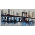 thumbnail image 2 of Omax Decor A 1607 24 x 48 in. Bridge to Downtown Hand Painted Canvas Art, 2 of 3