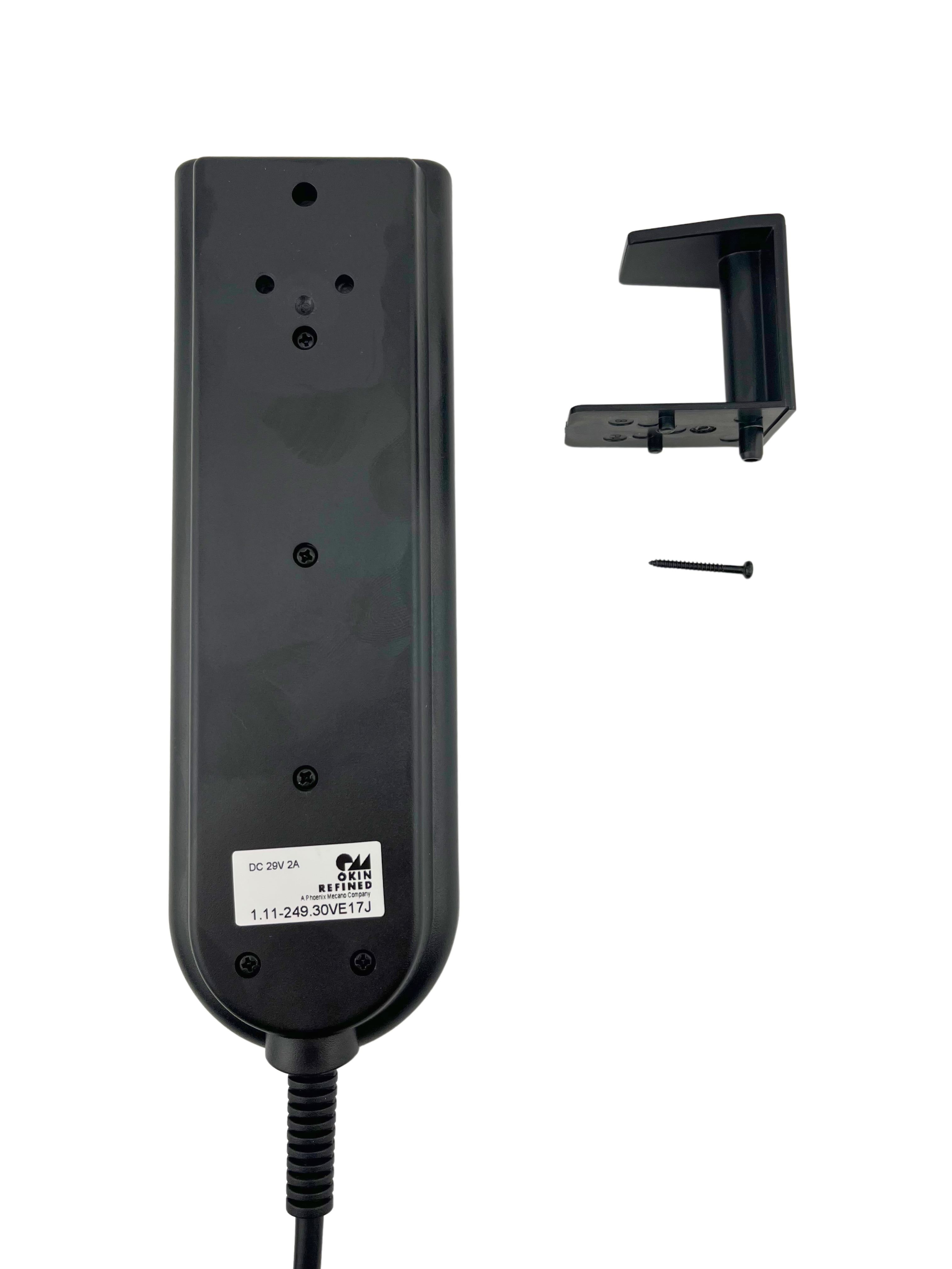 AlveyTech OKIN 2-Button 5-Pin Hand Control for Pride, Golden, & Limoss Lift Chairs - Lift Chair Remote Replacement, Remote Control for Electric Reclining Chairs (with Stand)