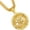 turn dollar, variant on Gold Necklace Chain with Dollar Sign, 18K Gold Plated Hip Hop Chain Necklace Pendant for Men, 30inch (Rotatable,Lion Head)