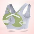 thumbnail image 5 of Bras for Women Plus Size Thin Push-Up Yoga Fitness Back-Enhancing Sports Bra Gray M, 5 of 5