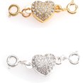 thumbnail image 1 of Collar y Pulsera con Conector Cerrado Suyoo 2 Piezas con Extensor de Cadena de Diamantes en Forma de Corazón, 1 of 5