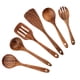 thumbnail image 2 of Juego de utensilios de cocina de madera, juego de 6 piezas, juego de ayudante de cocina, utensilios de cocina antiadherentes, espátula, tenedor, espátula hendida, cuchara sopera, cucharón Adepaton WL-00774, 2 of 7