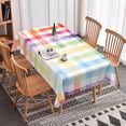 thumbnail image 5 of Tchckioa Gradient Rainbow Tablecloth,60x102 Inch Rectangle Waterproof Table Cloths for Kitchen Dining Decor, 5 of 6
