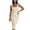 Khaki, variant on Qiopertar Women's Summer Sleeveless U-Neck Bodycon Ribbed Dress Casual Comfy Fitted Solid Color Cocktail Party Night Out, Black S