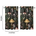 thumbnail image 4 of Mushroom (74) Kitchen Curtains - Vintage Tier Curtains for Bathroom Living RV Rod Pocket Window Drapes 36 Inch 2 Panels Set 27.5"x39" Window Treatment Tiers, 4 of 4