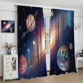 thumbnail image 4 of Galaxy Planet Curtains Outer Space Universe Nebula Stars Starry Sky Curtain with Rod Pocket for Living Room Bedroom Dorm Home Decor Drapes Window Treatments 2 Panels Set 84x84in, 4 of 6