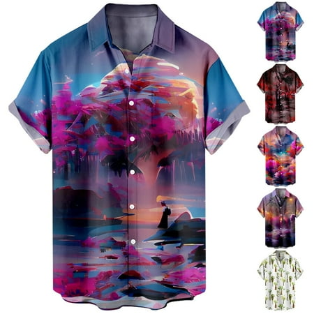 

Family Matching Summer Beach T-Shirts Loose Fit Soft Bowling Shirts Sizes Kids-Adult Unisex