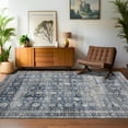 thumbnail image 1 of Qinaqin 8*10ft (244*305cm) 100% Polyester Rug 350Gsm Velvet cm de Anchoeight (Total About 1150Gsm) Pearl Cotton Tpr Anchoashed Folding Backing Carpet Som-Persia-Arbor blue, 1 of 7