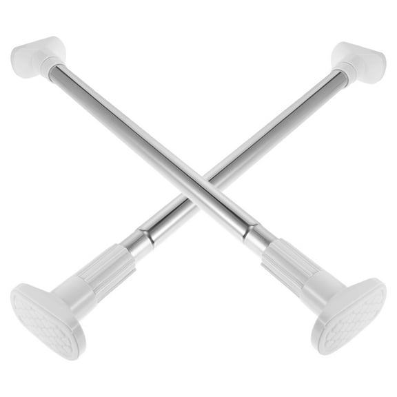 Amosfun 2 Pcs Heavy Duty Adjustable Closet Rods Stainless Steel for Adults