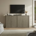 thumbnail image 6 of SICOTAS 66.3"W Large Kitchen Sideboard Buffet Cabinet 4 Fluted Doors & Adjustable Shelves, Console Cabinet with Storage for Living Room, Coffee Bar Station for Dining Room, Grey, 6 of 9