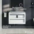 thumbnail image 6 of Eviva Vienna 36 in. Cement Gray and White Wall Mount Bathroom Vanity with White Integrated Acrylic Sink, 6 of 7
