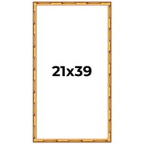 21x39 Frame Gold Bamboo Solid Wood Picture Frame | 1 Inch Moulding Width | Interior Frame Depth