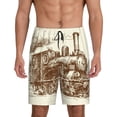 thumbnail image 3 of Lsque Train Mens Sleep Pajama Shorts,Short Pajama Pants, Cotton Ultra-Soft Knit-X-Large, 3 of 9