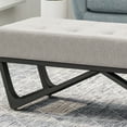 thumbnail image 4 of Noble House Dimitri Contemporary Fabric Ottoman Bench, Light Gray and Black, 4 of 7