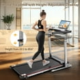 thumbnail image 6 of Simpfree Treadmill with Height-Adjustable Desk, 300LBS Folding Treadmill with Incline\App\Bluetooth Speakers\LED Monitor\64 Programs for Home, 0.6-7.5MPH/h, 6 of 9