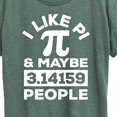 thumbnail image 3 of Instant Message - I Like Pi - Women's Short Sleeve Graphic T-Shirt, 3 of 6
